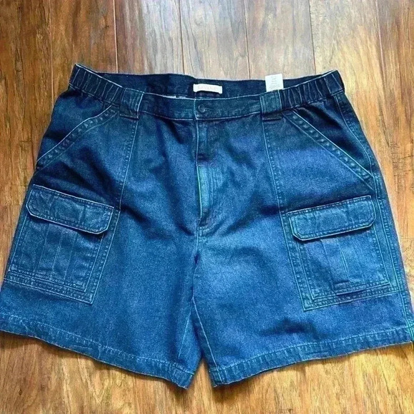 Savane  Men's Denim Cargo Shorts Waste 42 - Picture 2 of 7